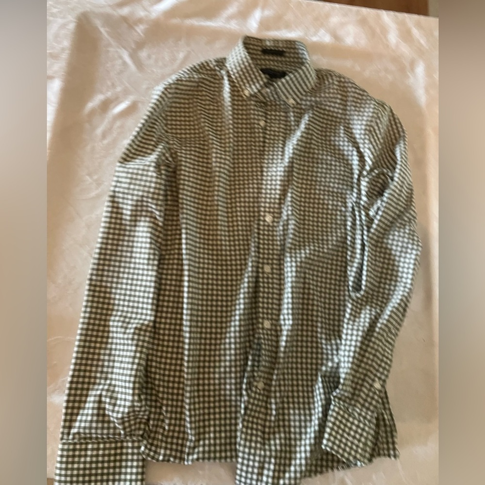 Banana Republic Olive Checkered Shirt